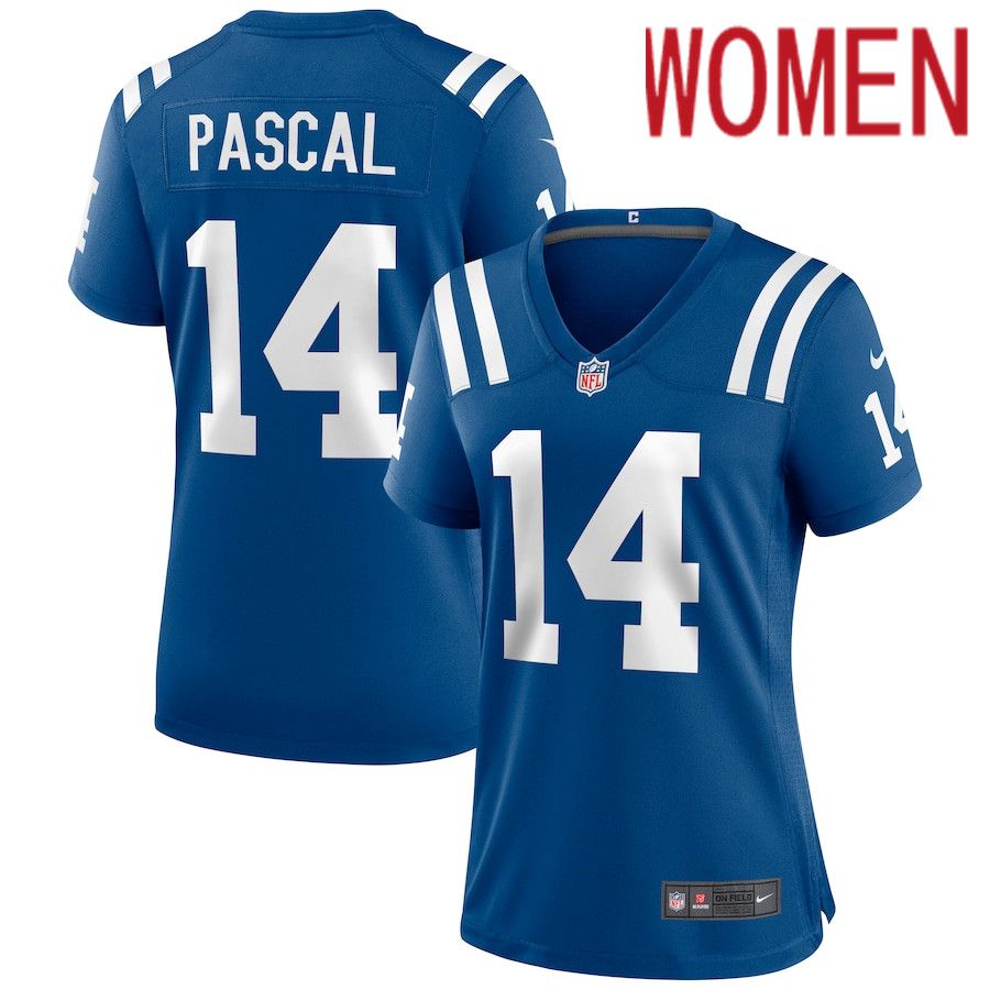 Women Indianapolis Colts 14 Zach Pascal Nike Royal Game NFL Jersey